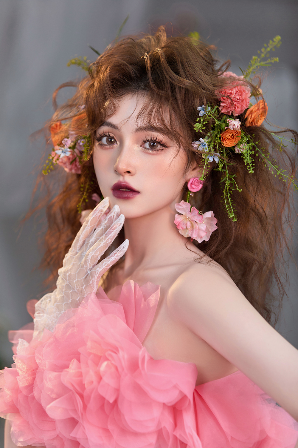 创意干花&油画风花漾少女感造型（3款）